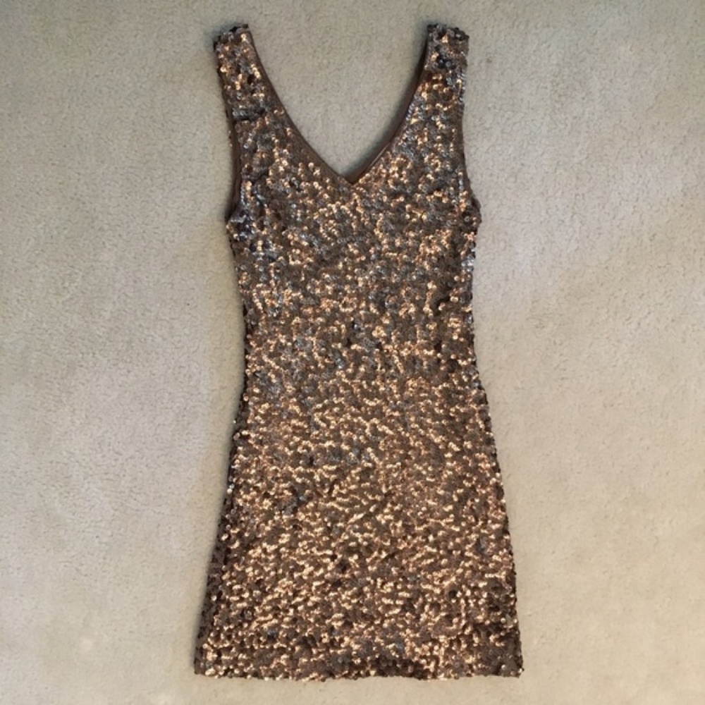 Gold Sequin Dress
